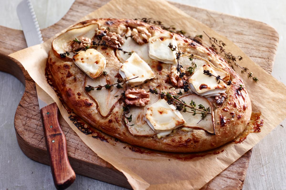 Galette croustillante au fromage de chèvre et aux poires Recette