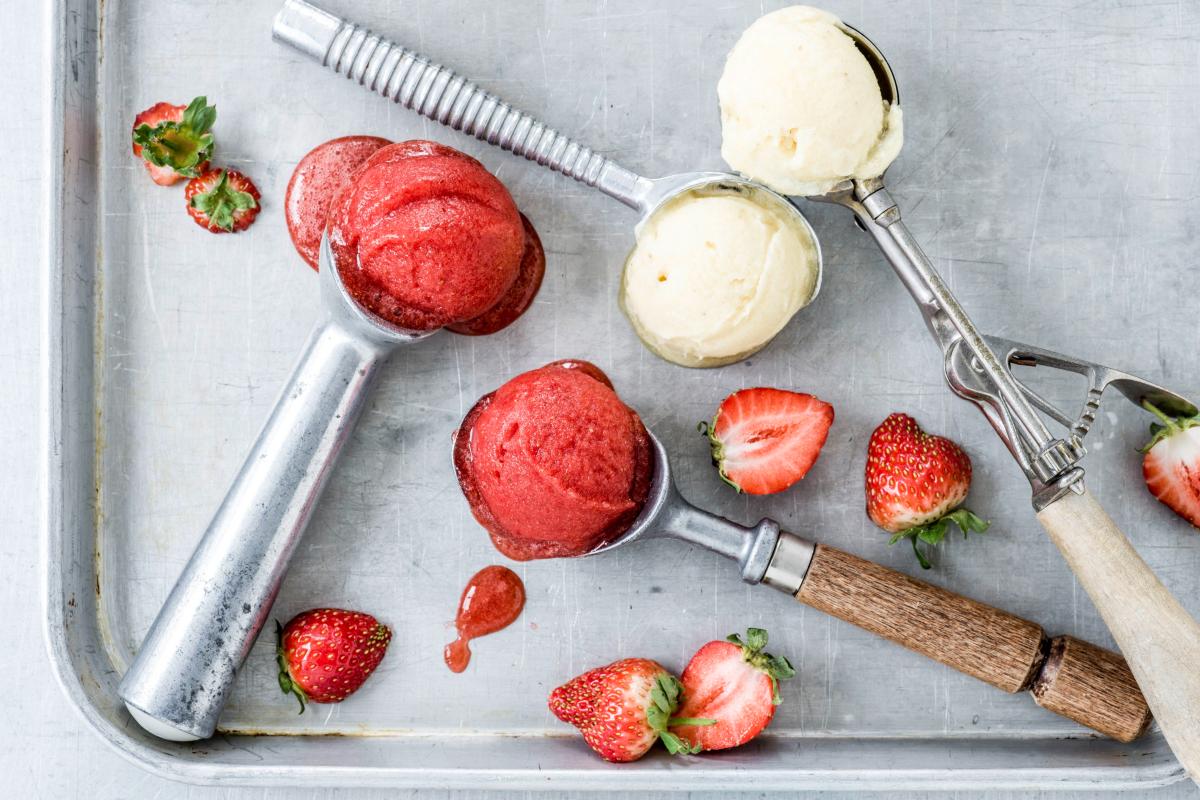 Sorbets Aux Fraises Et L Ananas Recette Fooby Ch