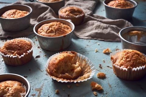 Apricot & ginger muffins