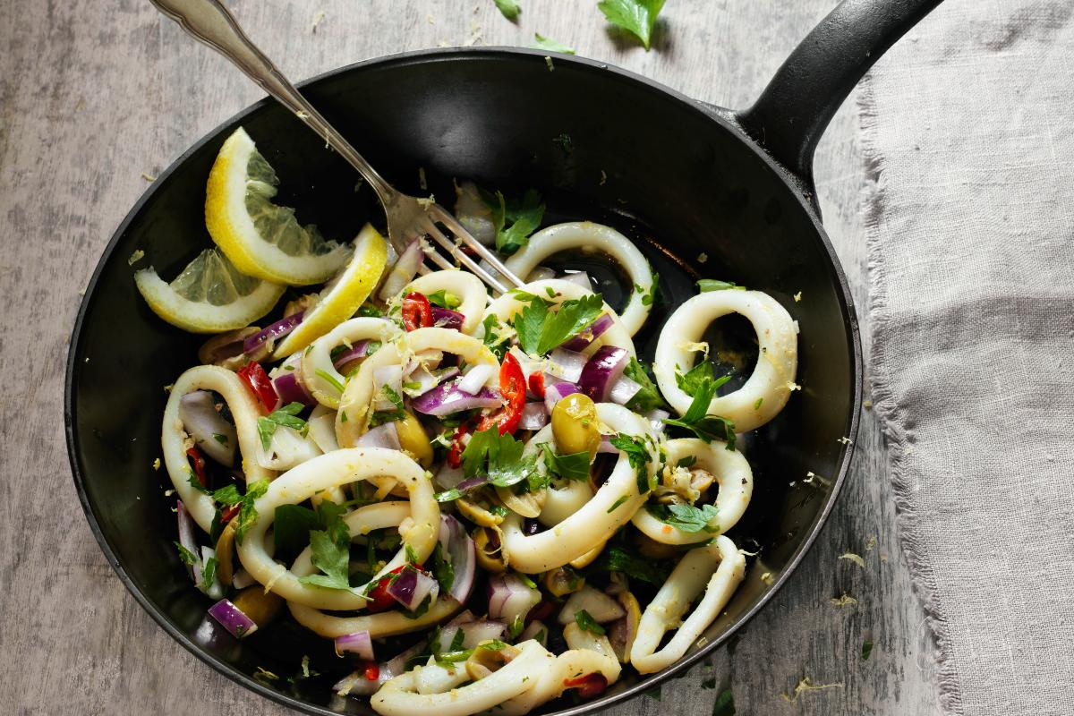 Marinated calamari rings - Recipes | fooby.ch