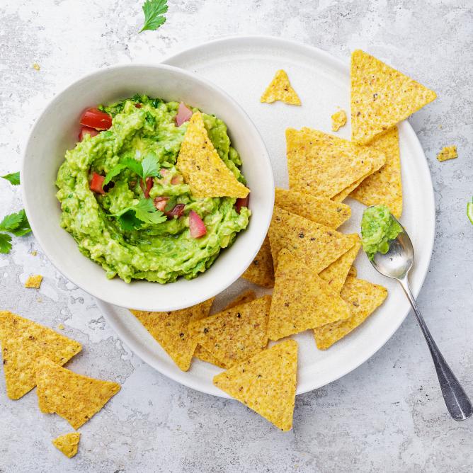 Guacamole with tortilla chips Video