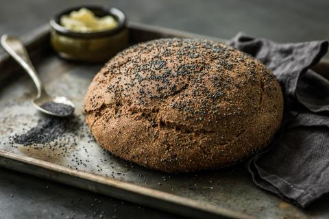 Sourdough bread with poppy seeds
