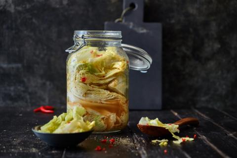 Home-made kimchi