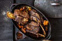 Braised beef brisket with hot chipotle sauce