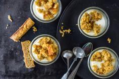Carrot cake with ginger panna cotta