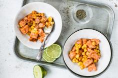 Ceviche de saumon et thai curry
