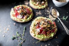 Tortillas with avocado and air-dried meat