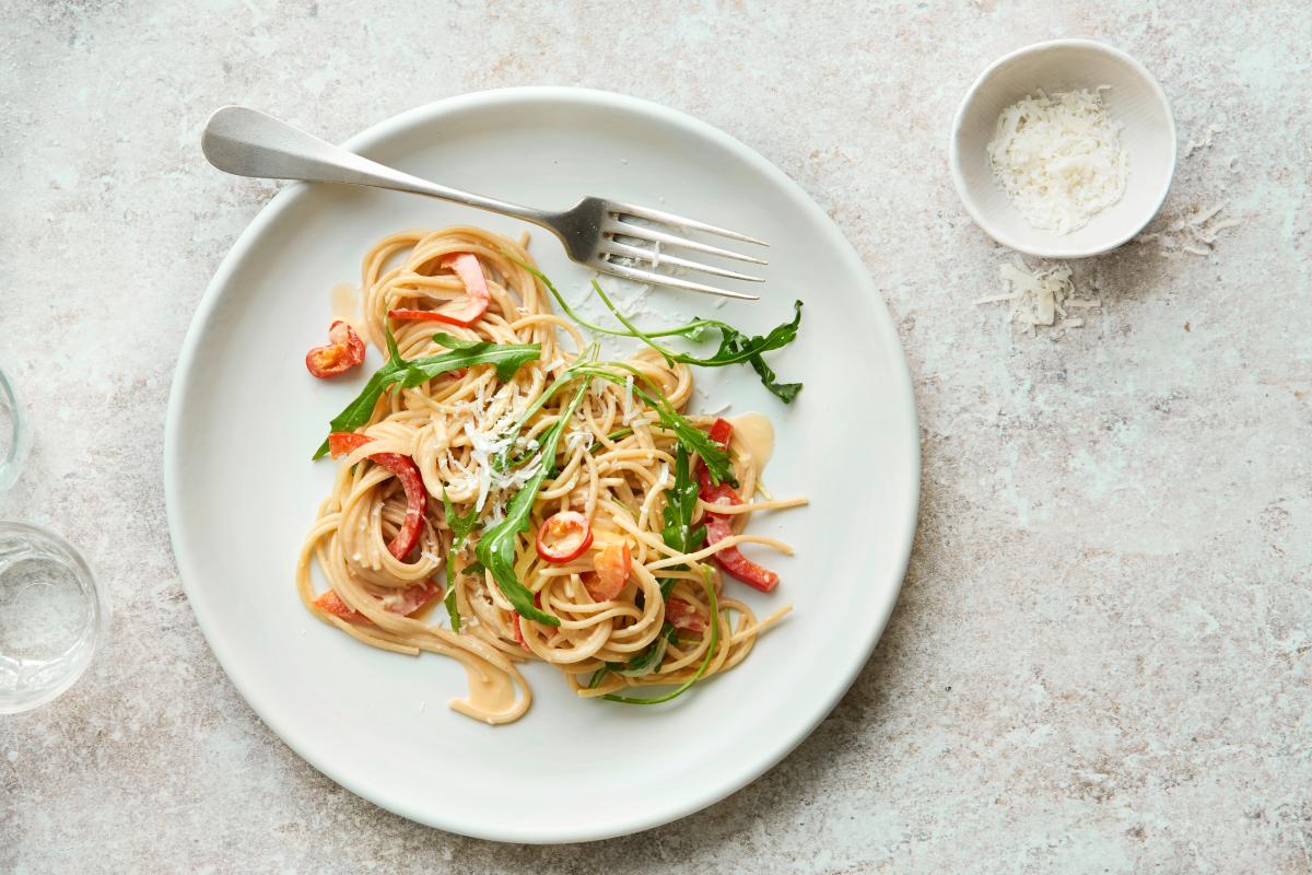 Spaghetti in a pepper sauce - Recipes | fooby.ch