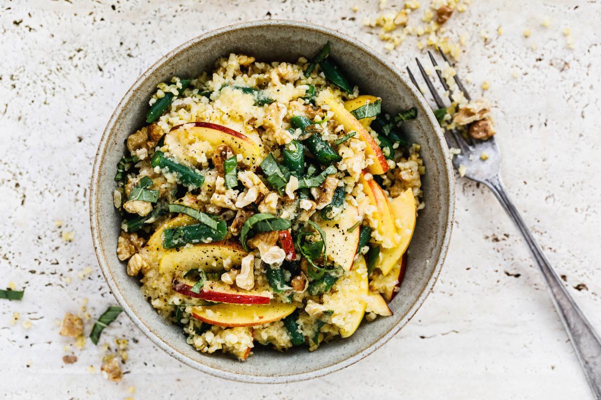 Nectarine and bulgur wheat salad - Recipes | fooby.ch