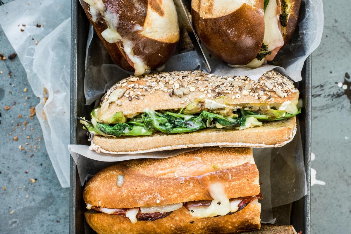 Sandwich grillé végétarien-image