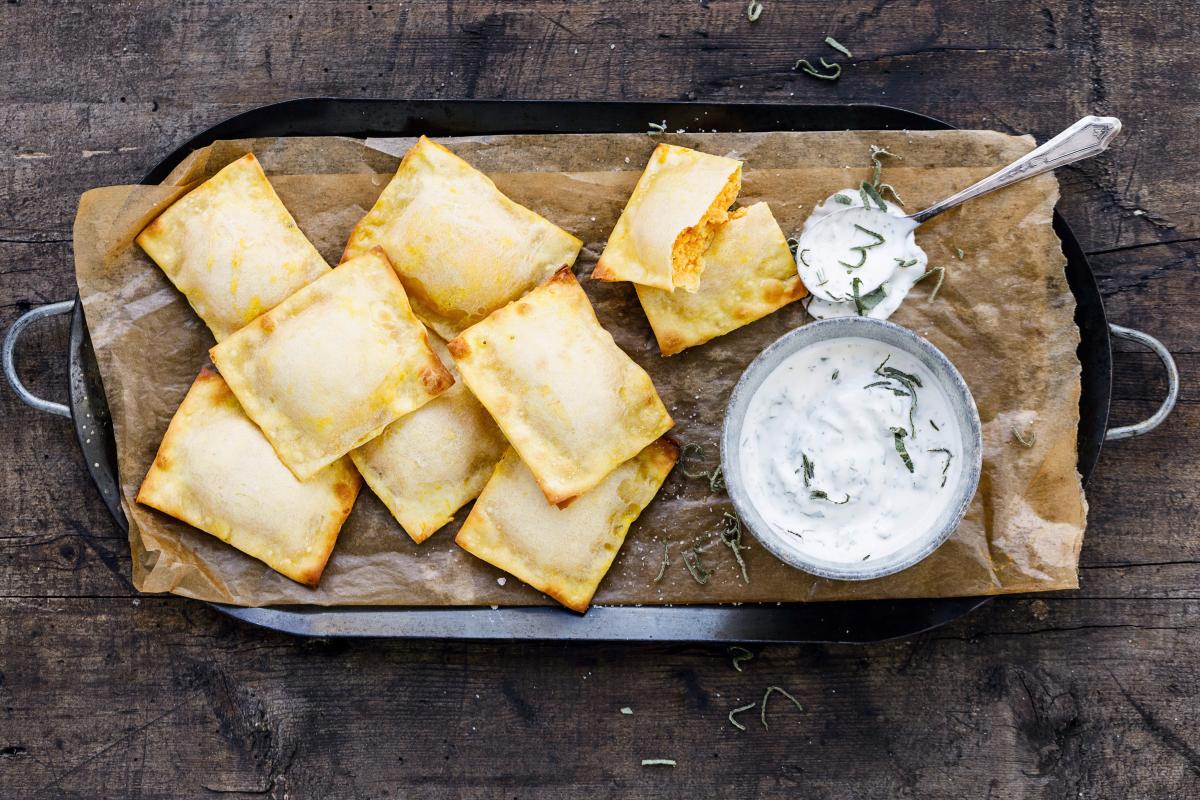 Baked butternut squash ravioli - Recipes | fooby.ch