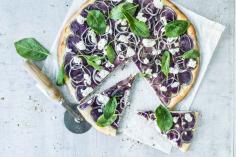 Purple potato pizza