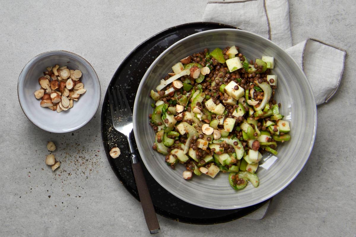 Celeriac and lentil salad - Recipes | fooby.ch