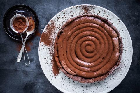 Chocolate mocha tart