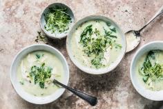 Kohlrabi & cress soup