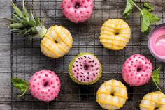 Fruit-shaped doughnuts