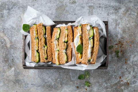 Courgette club sandwich