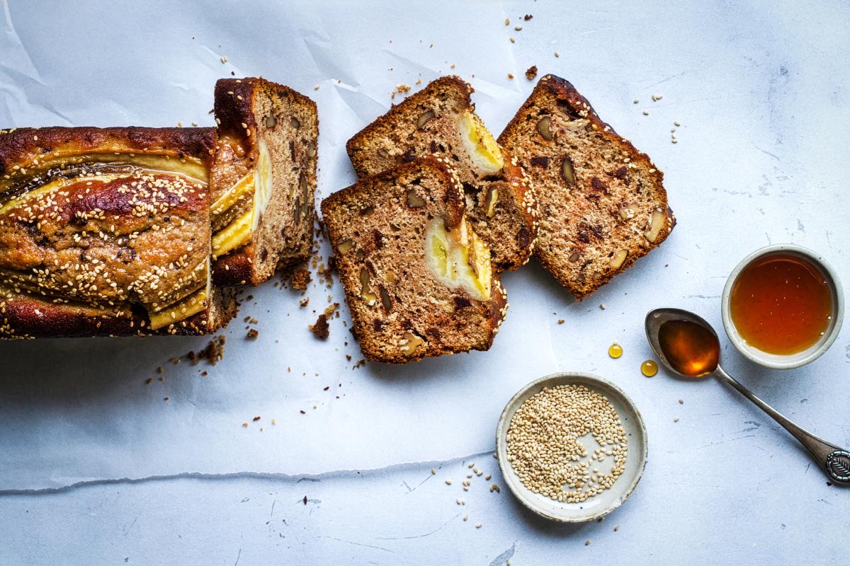 Tahini banana bread with chocolate - Recipes | fooby.ch