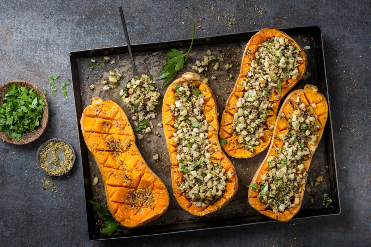 Stuffed butternut squash - Recipes | fooby.ch