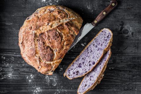 Purple potato bread