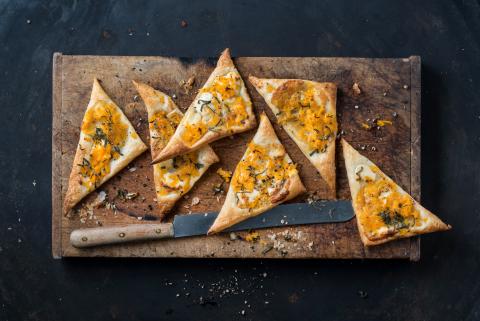 Triangles au gorgonzola et à la courge