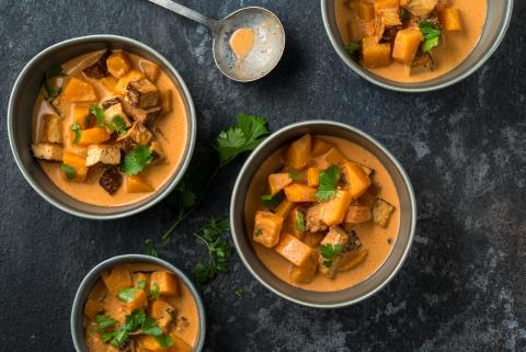 Pumpkin and tofu curry