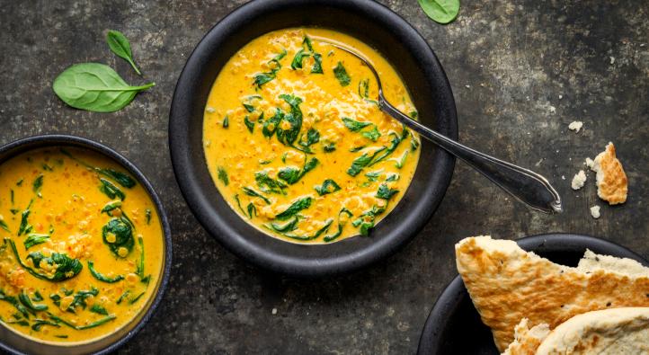 Lentil and spinach dal