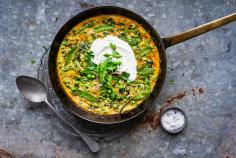 Frittata with peas