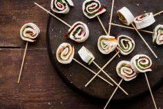 Wrap lollies with cream cheese