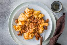 Pappardelle with ragù  
