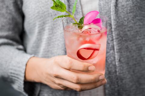 Rhabarber-Minz-Cocktail