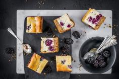 Blackberry cheesecake squares