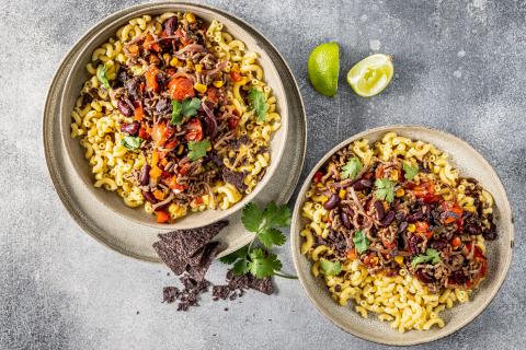 Mexican mince with macaroni