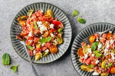Couscous with watermelon and feta