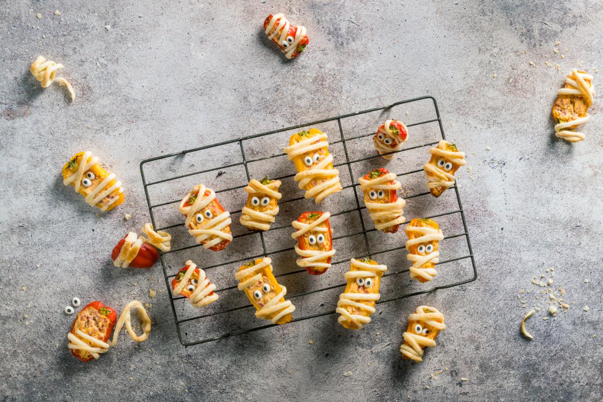 Mini pepper mummies - Recipes | fooby.ch