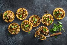 Gluten-free mini mushroom tarts