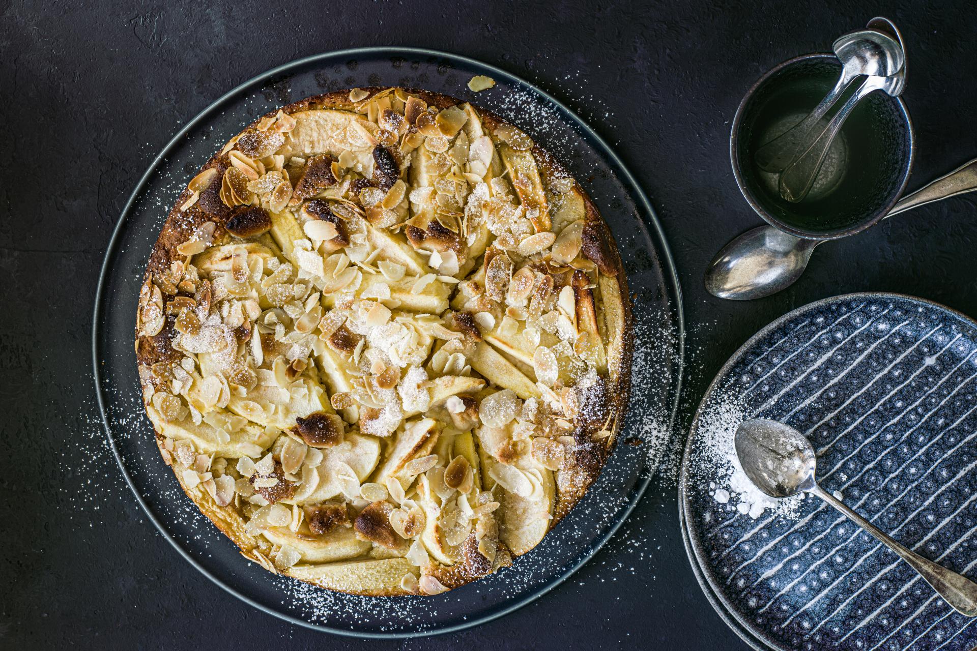 Apple Marzipan Upside Down Cake Recipe | Delicious Fall Dessert | Foodtalk