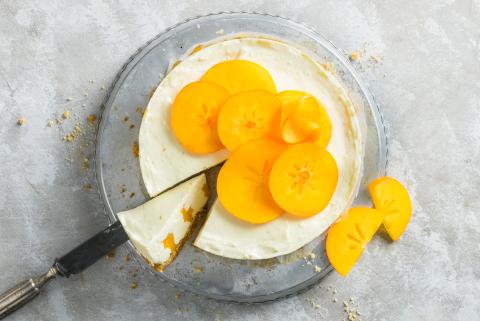 Persimmon cheesecake