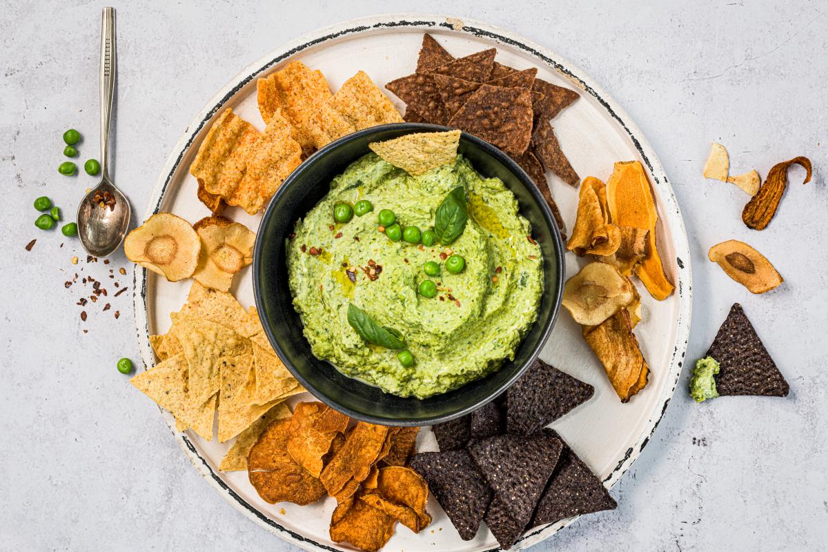 Pea and basil dip with ricotta - Recipes | fooby.ch