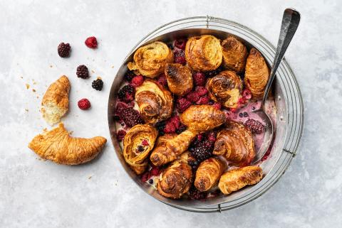 Croissant and berry bake
