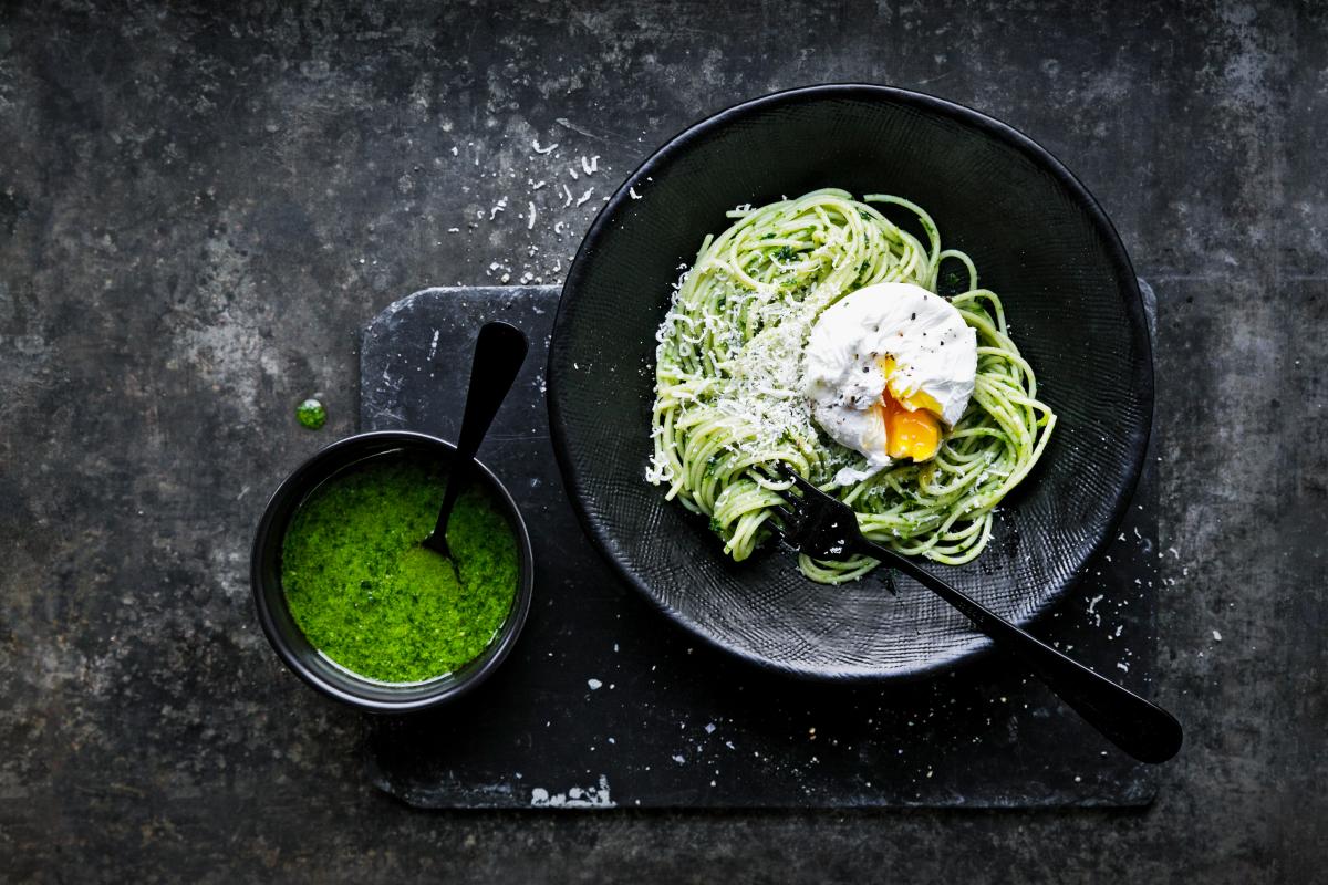 Spaghettini with kale pesto  - Recipes | fooby.ch