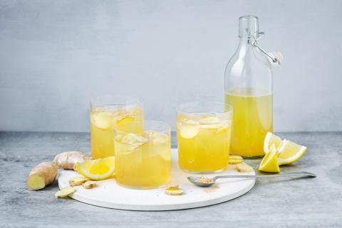 Limonade au gingembre et à la fleur d'oranger