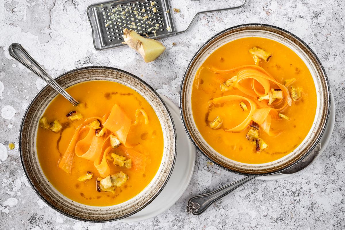 Carrot soup with ginger - Recipes | fooby.ch