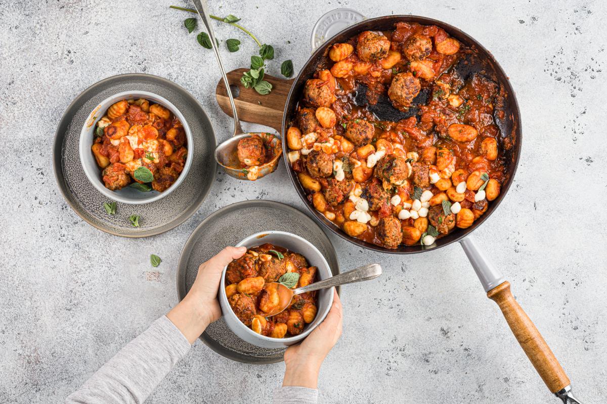 Gnocchi with meatballs - Recipes | little FOOBY
