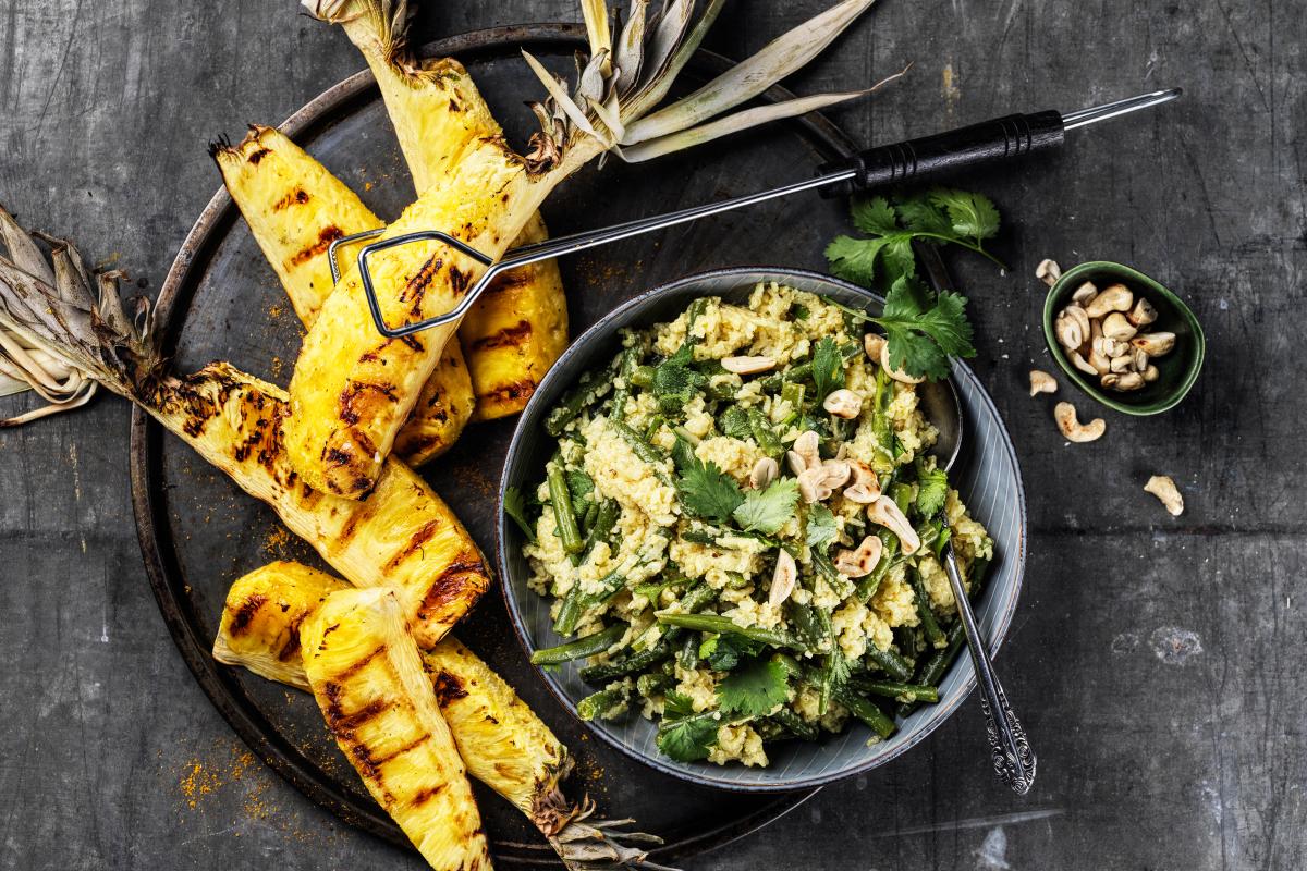 Rice salad with grilled pineapple - Recipes | fooby.ch