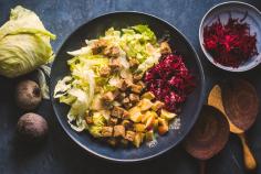 Salade de chicorée pain de sucre et Cashew Lime Dressing