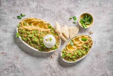 Bulgur-Taboulé mit Hummus