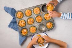 Carrot and ham muffins