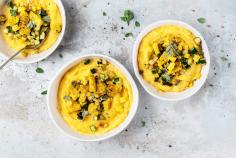 Creamy polenta with sweetcorn and courgette