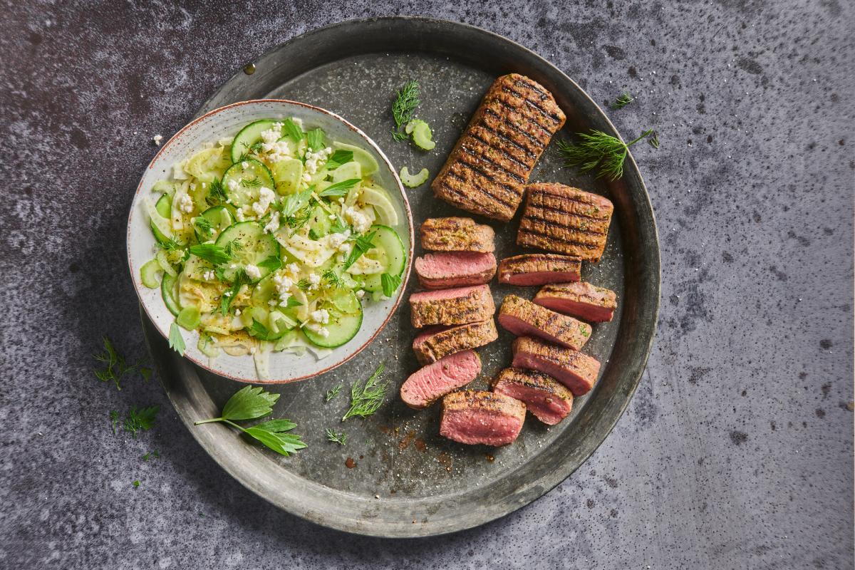 Marinated lamb with a crisp salad - Recipes | fooby.ch